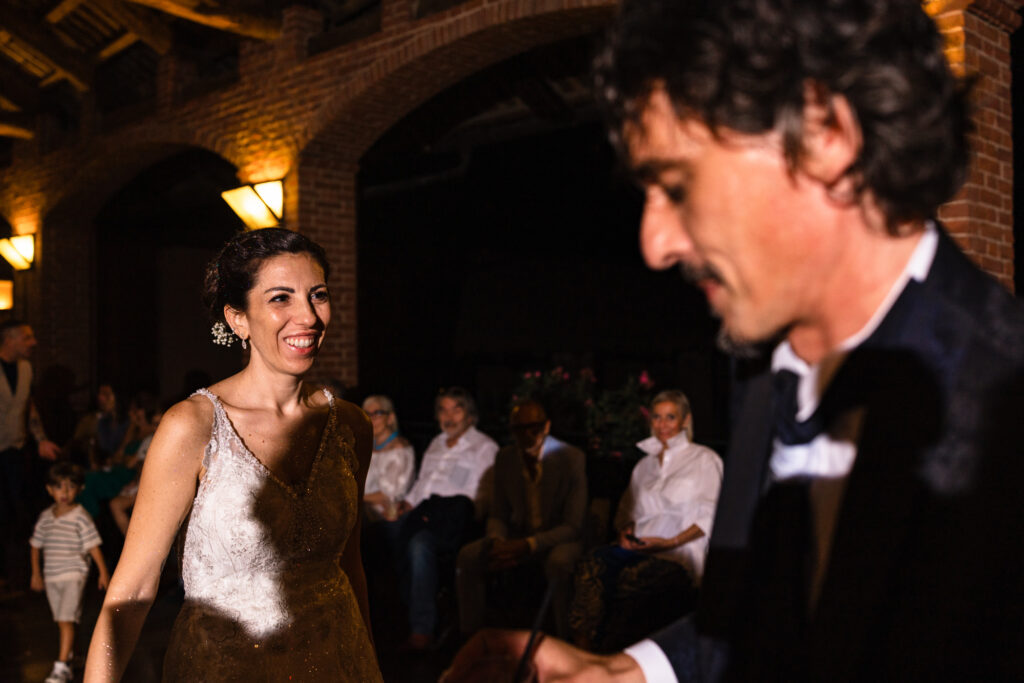 Sposi durante la festa