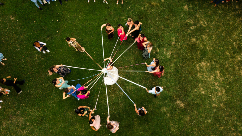 Lancio del bouquet visto dal drone