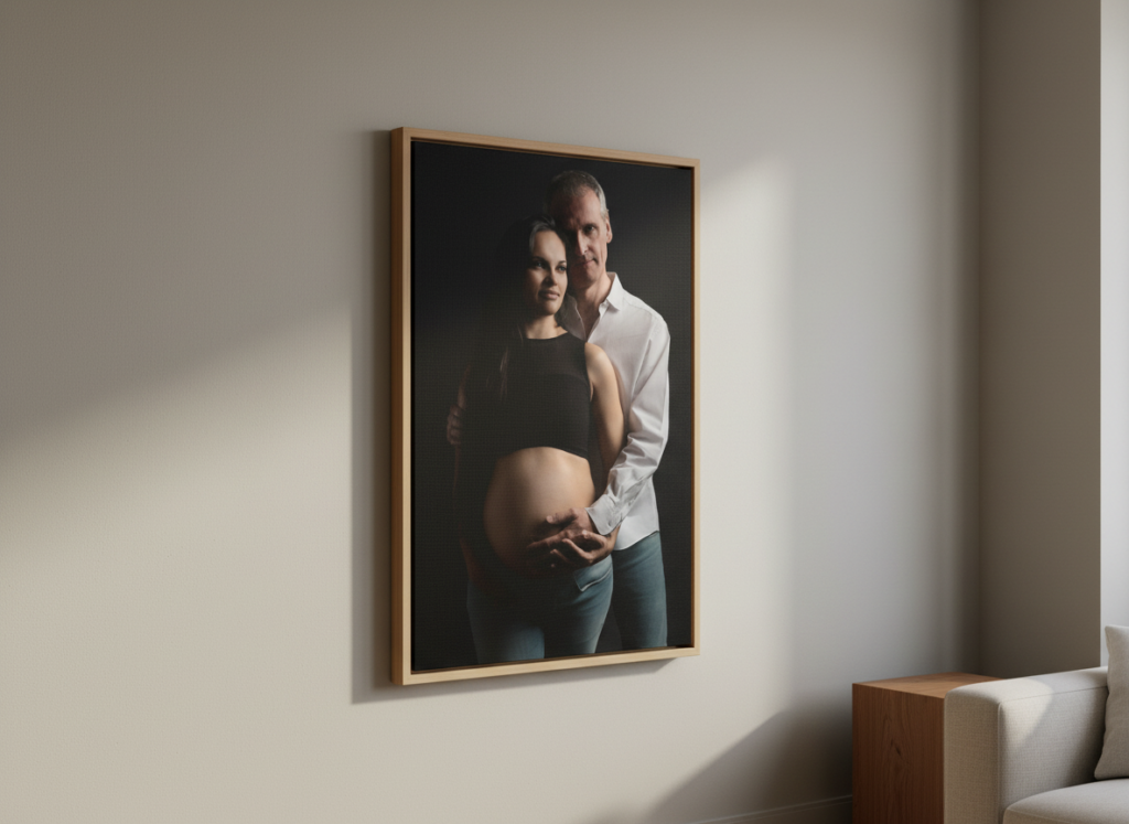 Cornice legno chiaro 30x45 Maternity